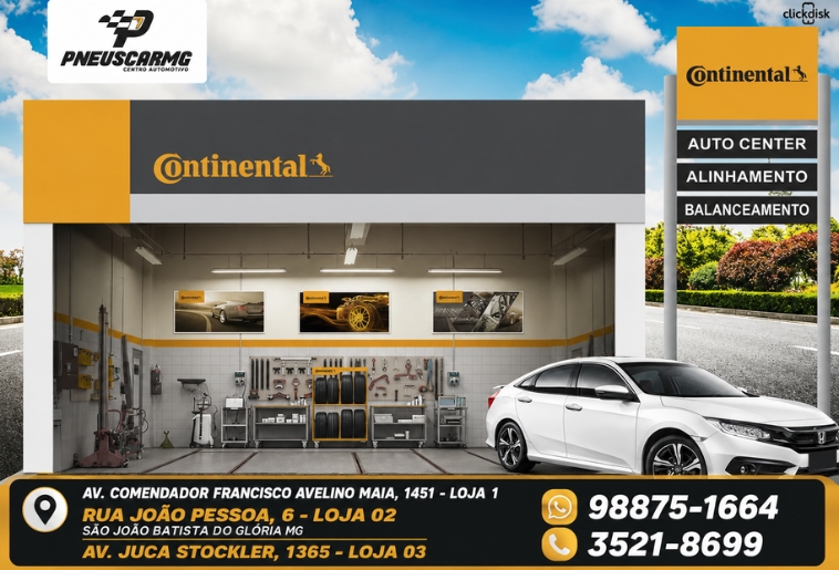 Banner PNEUSCARMG CENTRO AUTOMOTIVO
